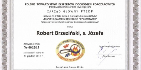 Certyfikat Eksperta PTEDP